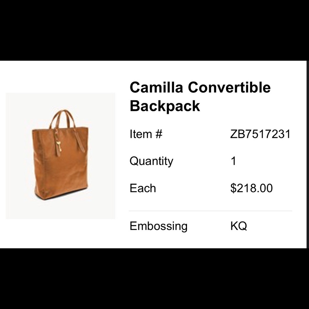 Fossil Camilla backpack